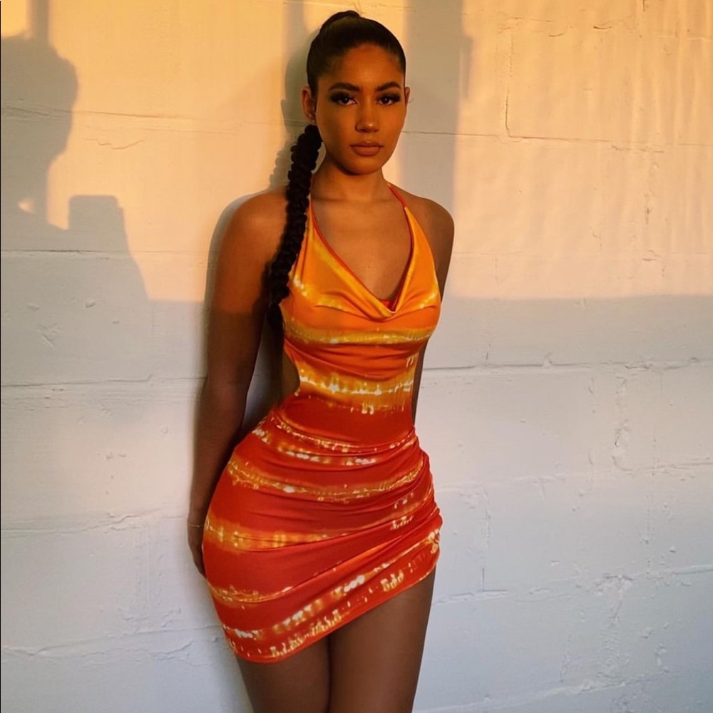 Sunset orange dress